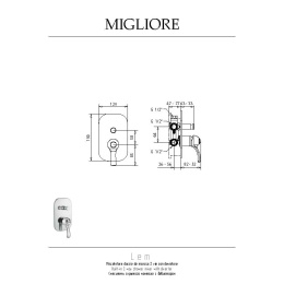 Migliore Lem 25887 Смеситель скрытого монтажа, золото