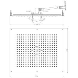 Bossini Dream Neb H38657.030 Верхний душ, хром
