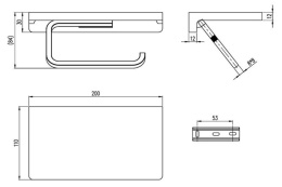 Фото Держатель туалетной бумаги Villeroy&Boch Elements-Striking (TVA15202300061) хром
