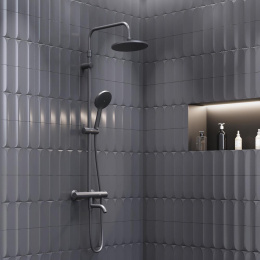 Душевая система с термостатом Damixa Jupiter (977810300) черный