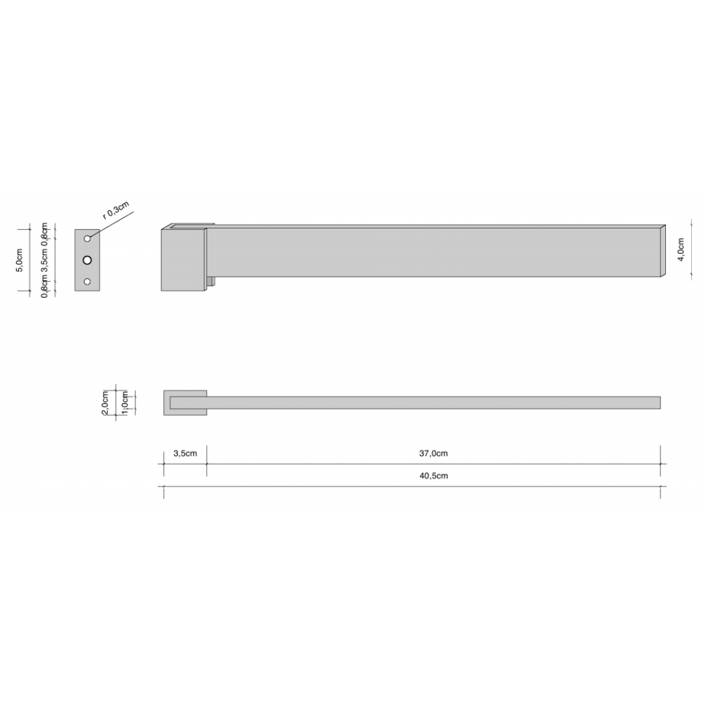 Держатель для полотенца Decor Walther Brick (0590434), никель