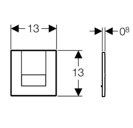 Клавиша смыва Geberit Tango (116.034.46.1)