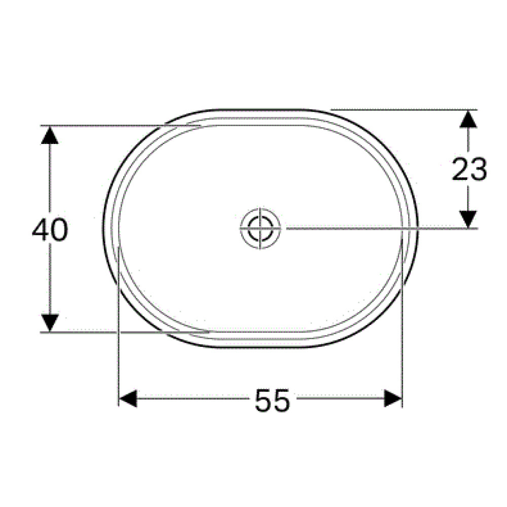 Geberit Variform 500.758.01.2 Раковина, встраиваемая снизу