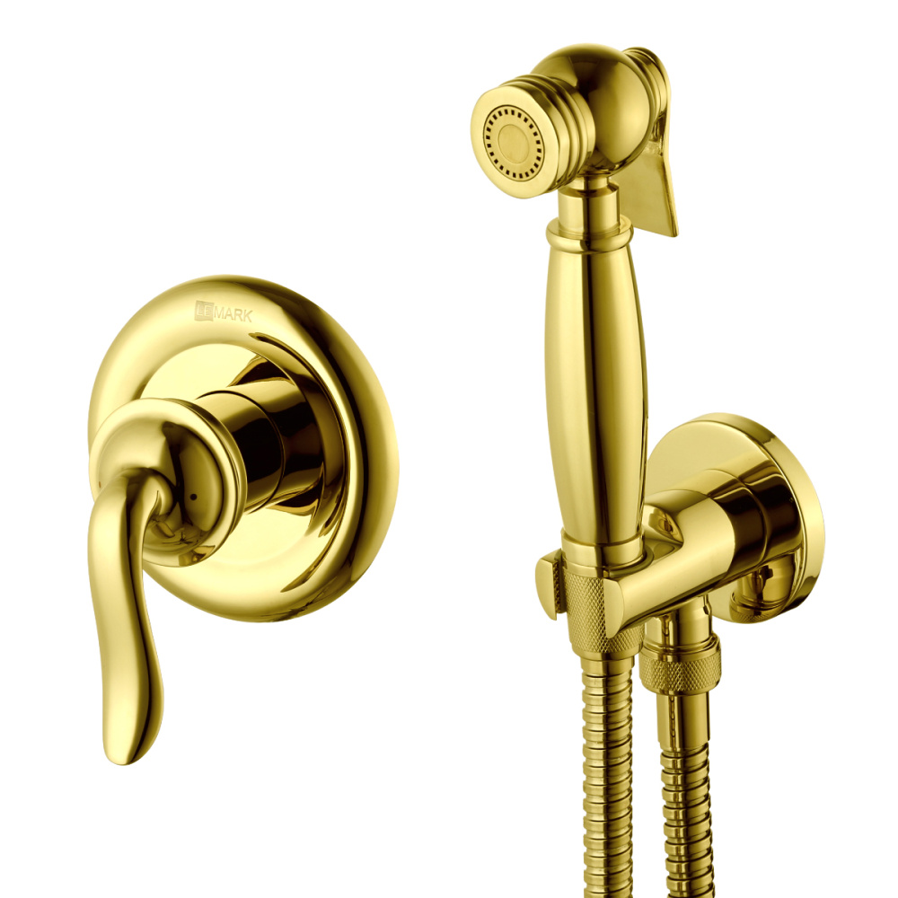 Фото Гигиенический душ со смесителем Lemark Brava LM4719G Золото