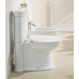 Сиденье с крышкой с микролифтом Villeroy & Boch Amadea пергамонхром, аг покрытие