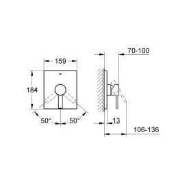 Grohe Allure 19317000 Смеситель для душа, встраиваемый без подключения шланга