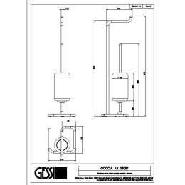 Стойка для ванной Gessi Goccia (38067#031) хром, белый