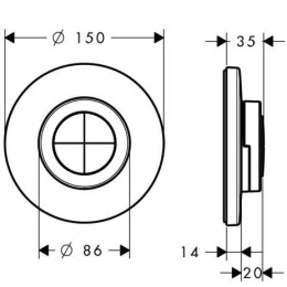Электронный запорный и переключающий вентиль Hansgrohe (15943000)
