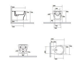 Фото Kerasan K09 452501 Биде подвесное