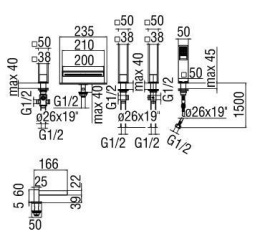 Фото NOBILI AV00156/8CR_LP Смеситель для ванны (хром)