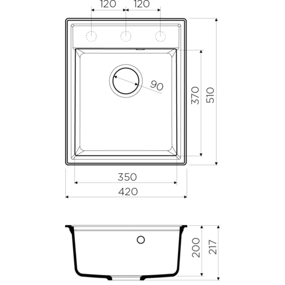 Кухонная мойка Omoikiri Daisen 42-PA Artgranit (4993602) пастила