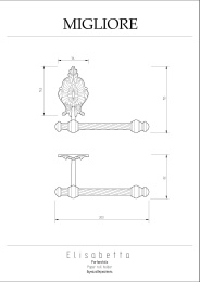 Фото Держатель туалетной бумаги Migliore Elisabetta (17059) золото
