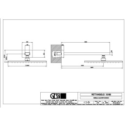 Верхний душ Gessi Rettangolo (15185#031) хром