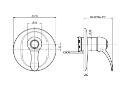 FIMA Carlo Frattini Lamp F3309X1CR Смеситель для душа