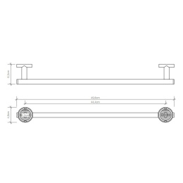 Держатель для полотенца Decor Walther Basic (0531360), черный матовый