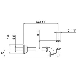 Сифон для раковины / для биде 0154/00V0 br GATTONI