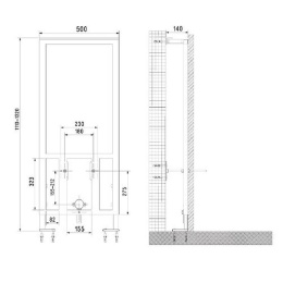 Инсталляция Vitra Frame 880-5800 для биде
