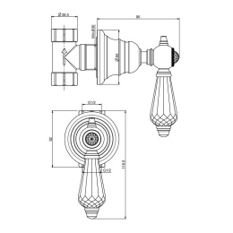Запорный вентиль F5413/1CCR FIMA Carlo Frattini Herend Chic