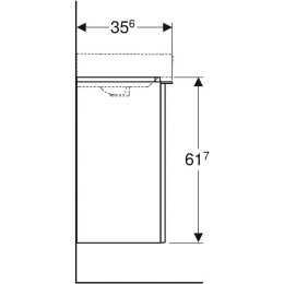 Geberit Smyle Square 500.350.JR.1 Тумба для раковины, с распашными дверцами