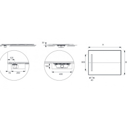 Поддон Jacob Delafon Surface 120 x 90 см, E62628-SS, из искусственного камня
