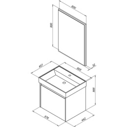 Мебель для ванной Aquanet Nova Lite 60 00242922 белый (1 ящик)