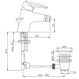 Фото Nobili DAY 119/1CR Смеситель для биде (хром)