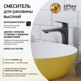 Фото Смеситель для раковины Paini Laguna LAYO205LL черный