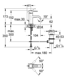 Grohe Allure 32757000 Смеситель для раковины, корпус маленький