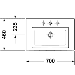 Раковина 70 см Duravit 2nd Floor 0491700000, белый