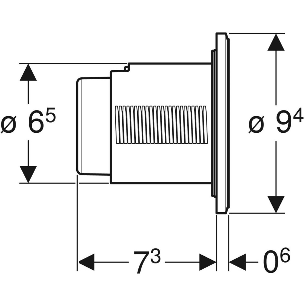 Кнопка смыва Geberit Type 10 (116.055.KM.1) Черный RAL 9005