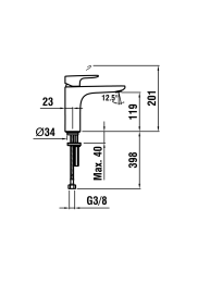 Смеситель для раковины Laufen Cityplus 3.1175.1.004.120.1