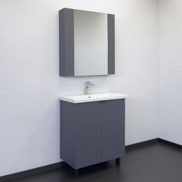 Фото COMFORTY. Зеркало-шкаф "Лима-70" антрацит