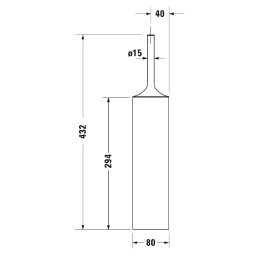 Туалетный ершик Duravit Starck T 0099451000, хром