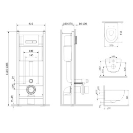 Инсталляция + унитаз + клавиша Am.Pm Awe (IS30251.111700)