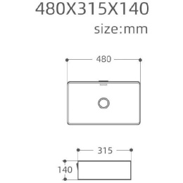 Раковина 48 см Aquanet Perfect (00273677) Прямоугольная