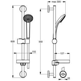 Душевой гарнитур Ideal Standard Idealrain Soft (B9503AA) хром