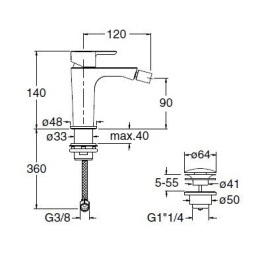Cristina QUEEN QE31051 Смеситель для биде