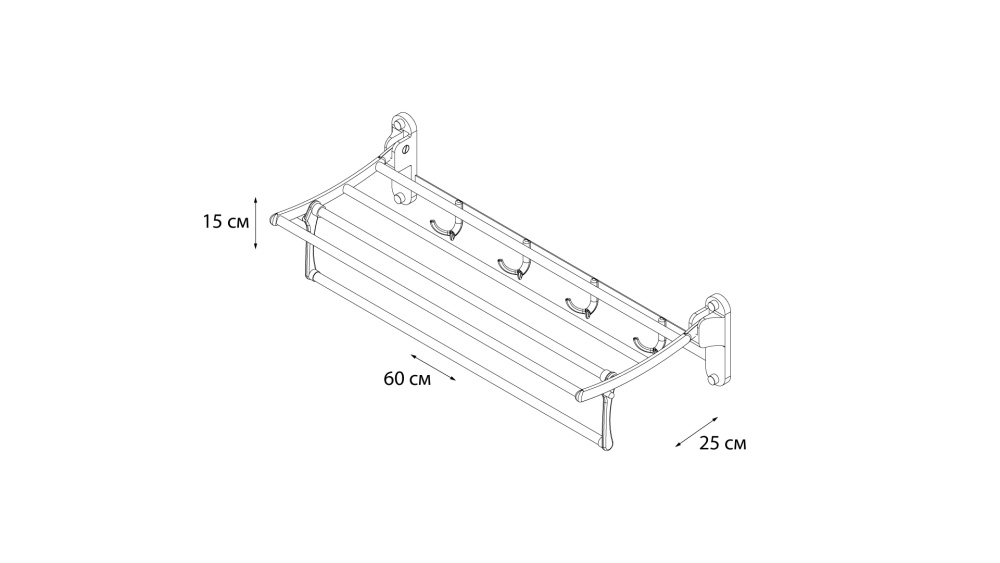 Полка для ванной комнаты Полка для полотенец Grampus GR-101