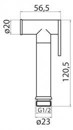 Гигиенический душ Cezares CZR-ID2 со шлангом, хром
