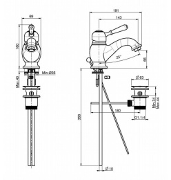 FIMA Carlo Frattini Bell F3361CR Смеситель для раковины
