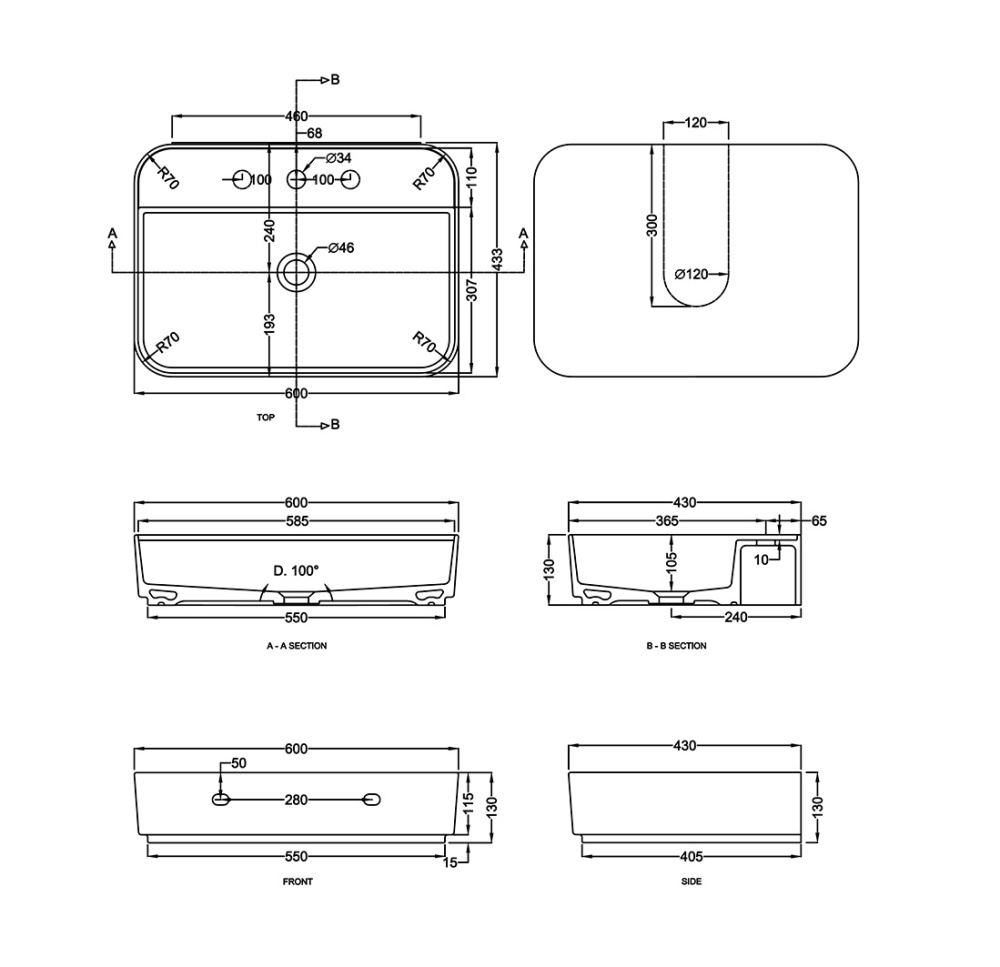Фото Ceramica CIELO Shui Comfort SHCOLARF PM Раковина для ванной комнаты 60*43 см, подвесная - накладная 
