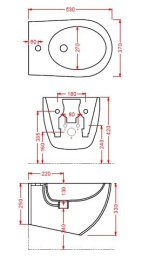 Фото Биде подвесное ArtCeram File (FLB001 17 00) черный