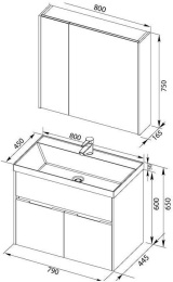 Фото Мебель для ванной Aquanet Латина 80 белый