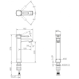 Фото Смеситель для накладной раковины BelBagno Mille MIL-LMC-CRM