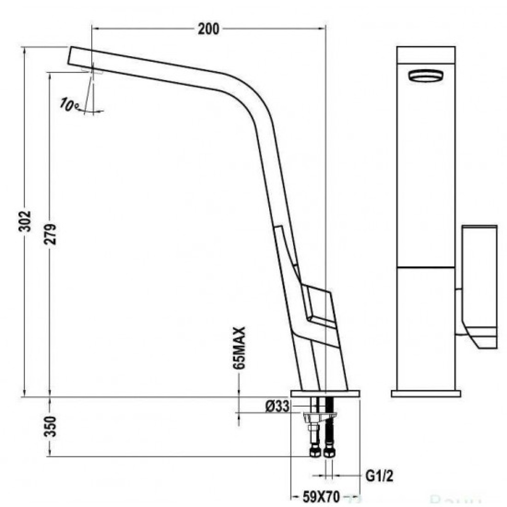 Кухонный смеситель Teka Icon Ic 915N, черный