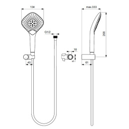 Душевой гарнитур Ideal Standard IdealRain (B1766AA) хром