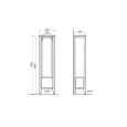 Шкаф пенал в ванную VitrA Valarte (Валарте) 62241 55 см матовый серый МДФ