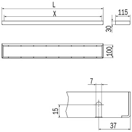 Фото Набор аксессуаров Inda Indissima Barra 200ANE Черный матовый