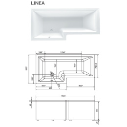 Акриловая ванна 165x85 Marka One (01лин16585п)