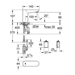 Grohe Euroeco 36271000 Кран, для раковины